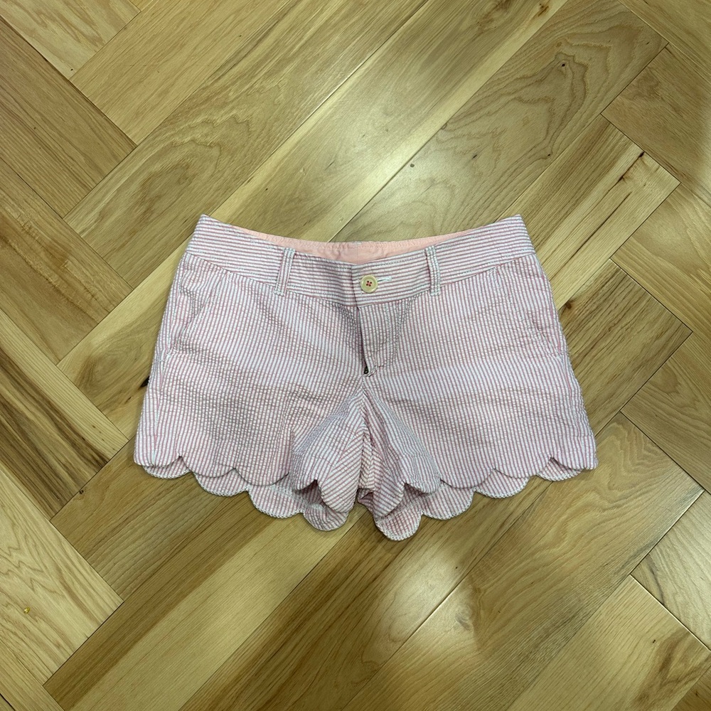 Lilly Pulitzer Pink Buttercup Scalloped Shorts